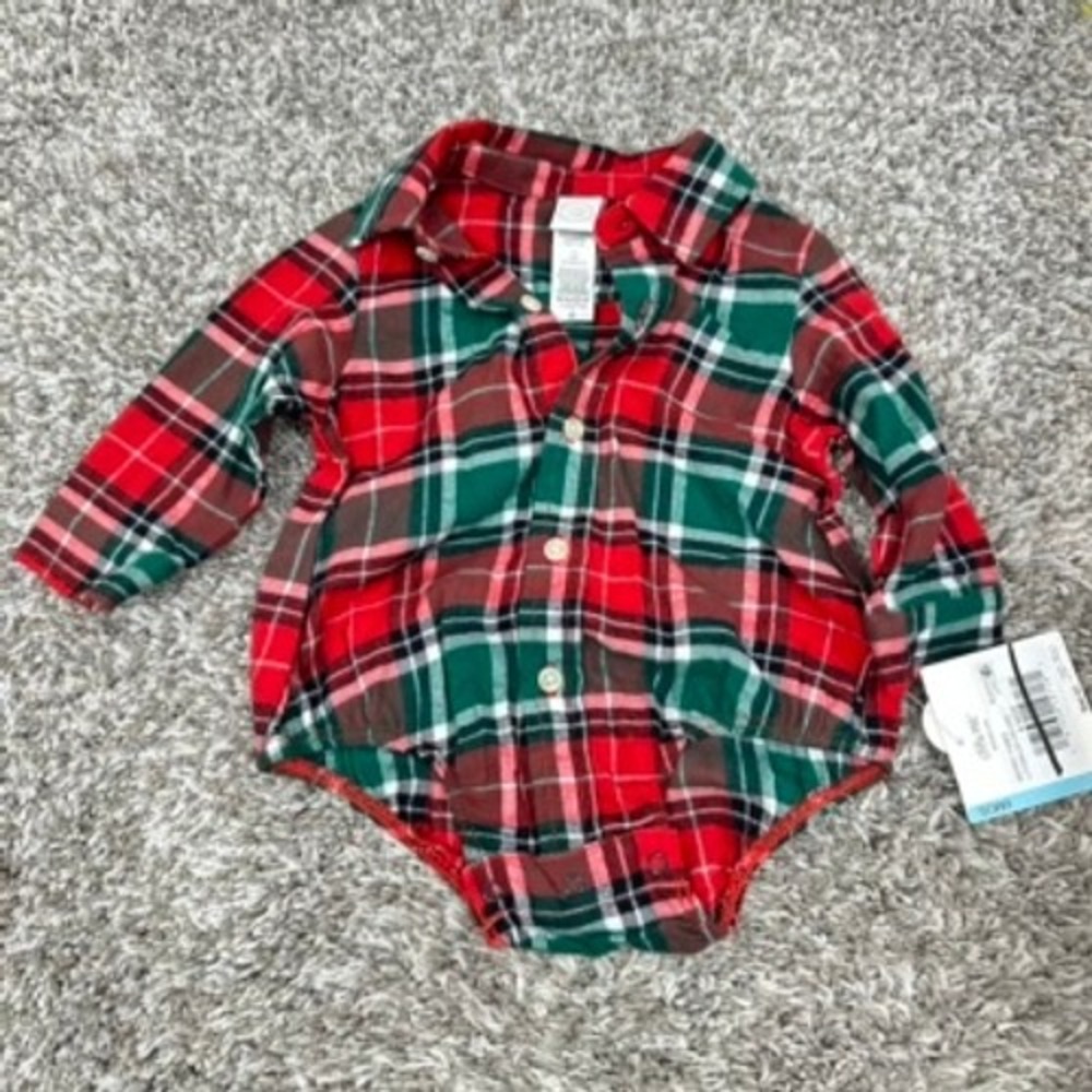 Little Me 6M Baby Holiday Outfit Flannel Shirt Corduroy Nutcracker Pants Set NWT - Picture 9 of 11
